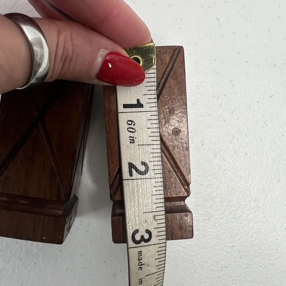 Vintage Wooden MCM Mid Century Modern Salt And Pepper Shakers Square Wood Rustic